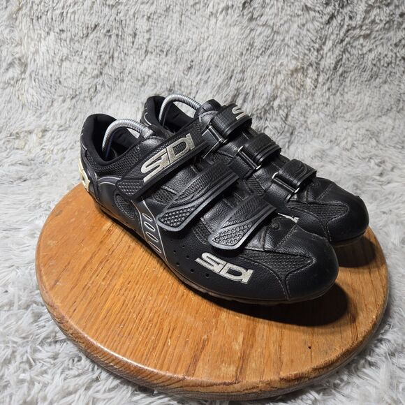 SIDI Zeta Nero Cycling Shoes Mens Size 13 EU 46 Black Shimano 2 Buckle Cleats - Picture 1 of 15